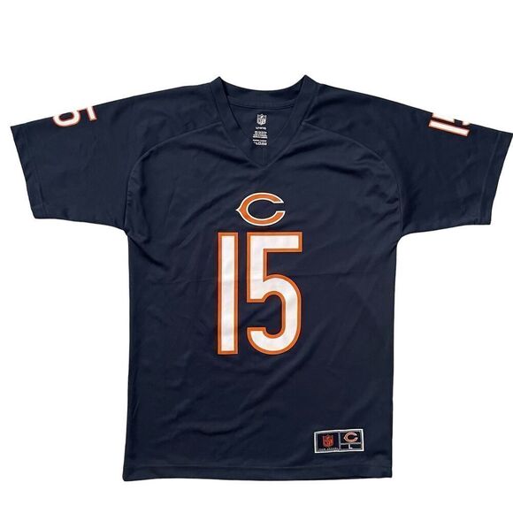 NFL Youth Chicago Bears Brandon Marshall Navy Blue Team Color Jersey Tee Large - Picture 1 of 12